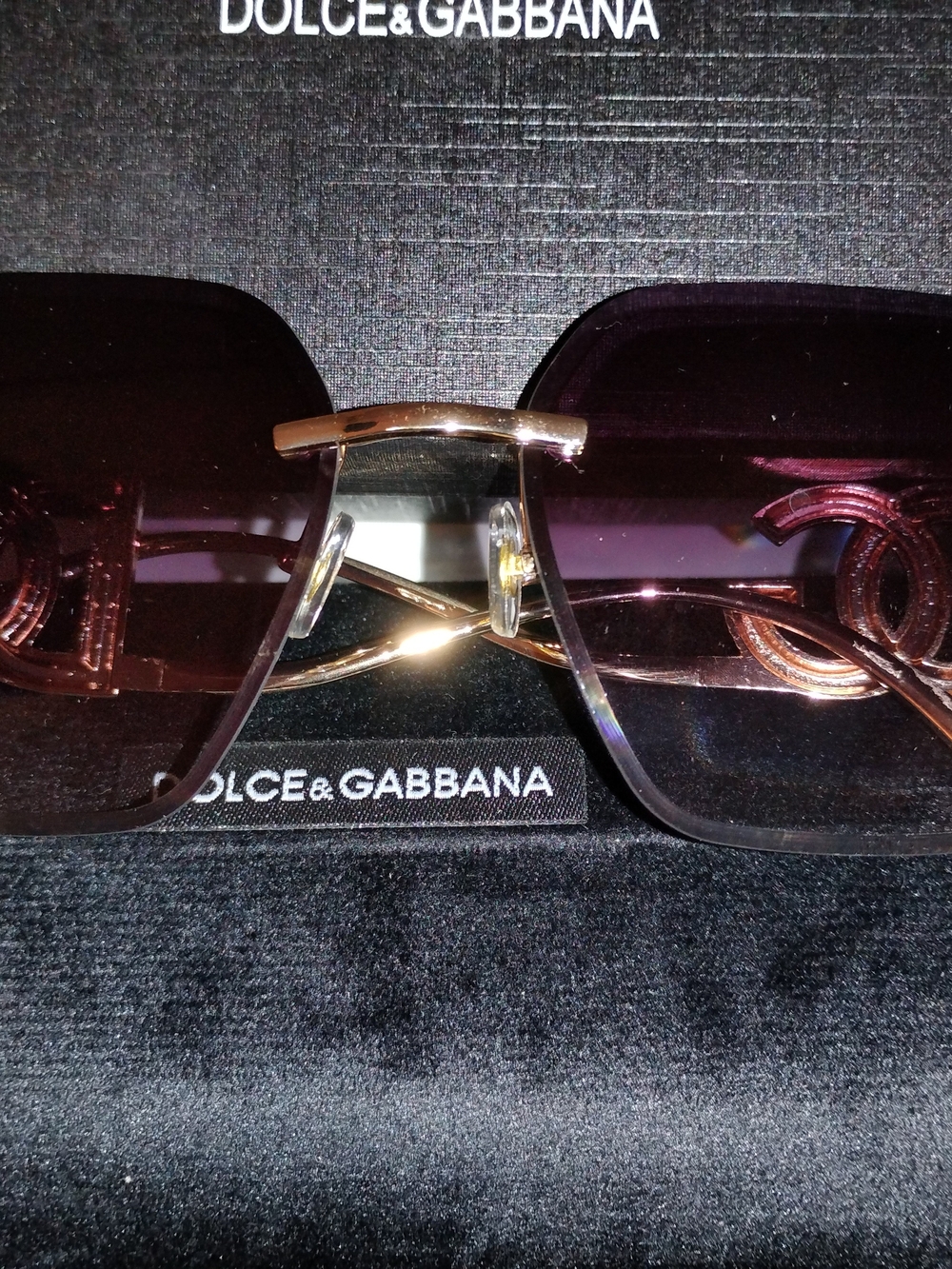 Dolce & Gabbana Men’s Sunglasses - Brown Gradient Lens, Gold Frame